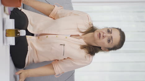 Vertical-video-of-Woman-with-unconsciousness.